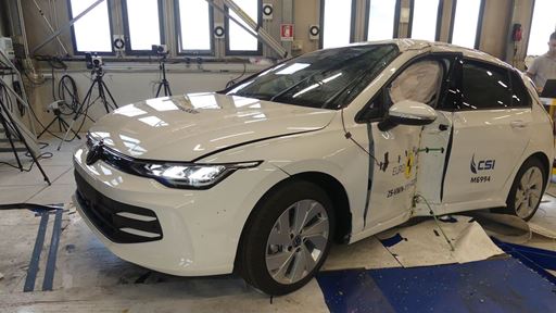 VW Golf Side Pole test 2025 after crash