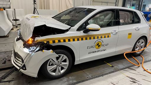 VW Golf Full Width Rigid Barrier test 2022 after crash