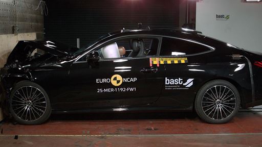 Mercedes Benz CLE Coup Full Width Rigid Barrier test 2025