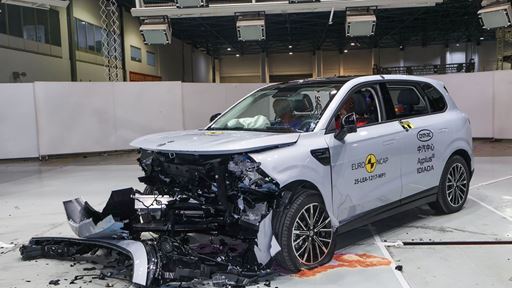 Leapmotor B10 Mobile Progressive Deformable Barrier test 2025 after crash