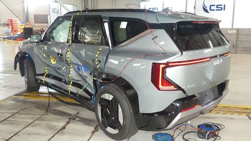Kia EV5 Side Mobile Barrier test 2025 after crash