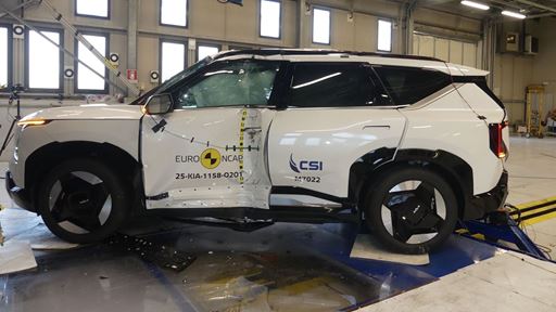 Kia EV5 Side Pole test 2025 after crash