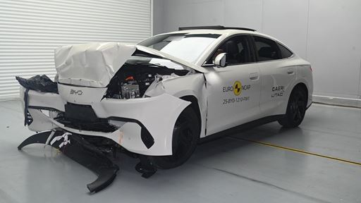 BYD SEAL 6 Full Width Rigid Barrier test 2025 after crash