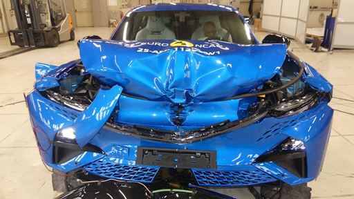 Alpine A390 Full Width Rigid Barrier test 2025 after crash