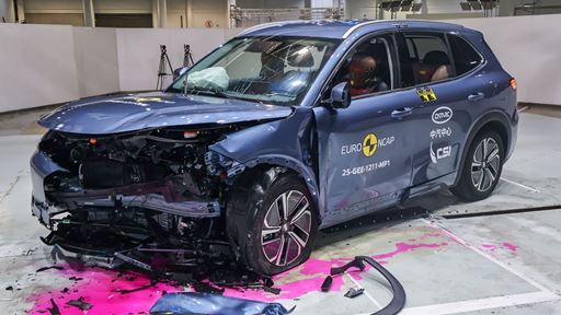 GEELY STARRAY EM i Mobile Progressive Deformable Barrier test 2025 after crash