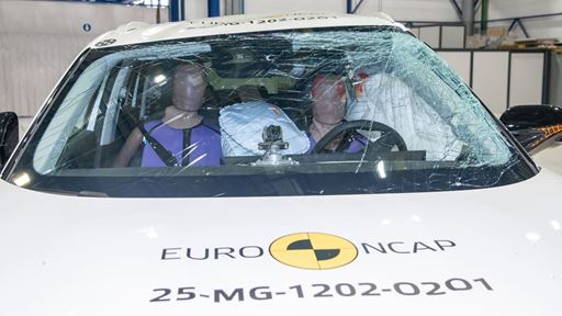 MG HS Plug in Hybrid Far Side impact test 2024 after crash