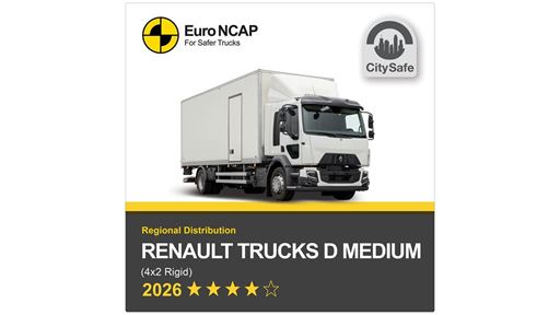 Renault Trucks D Medium Euro NCAP Truck Safety Results 2026