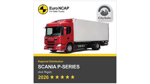Scania P series Euro NCAP Truck Safety Results 2026