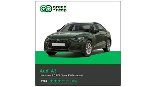 Audi A3 Green NCAP results 2026