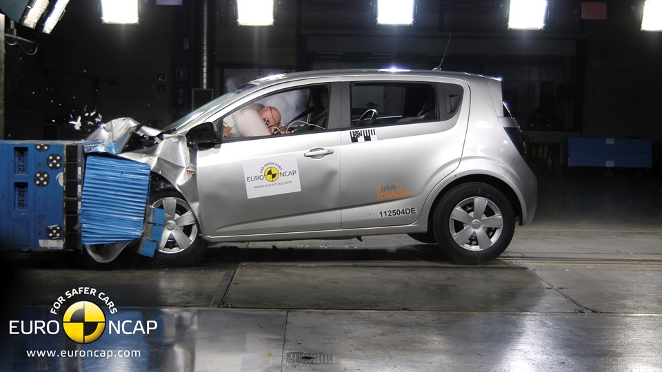  Sala de prensa de Euro NCAP CHEVROLET Aveo: prueba de choque frontal