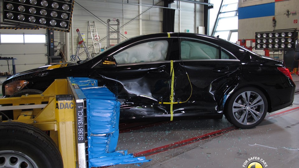 Mercedes-Benz CLA Class-Side crash test 2013 - after crash