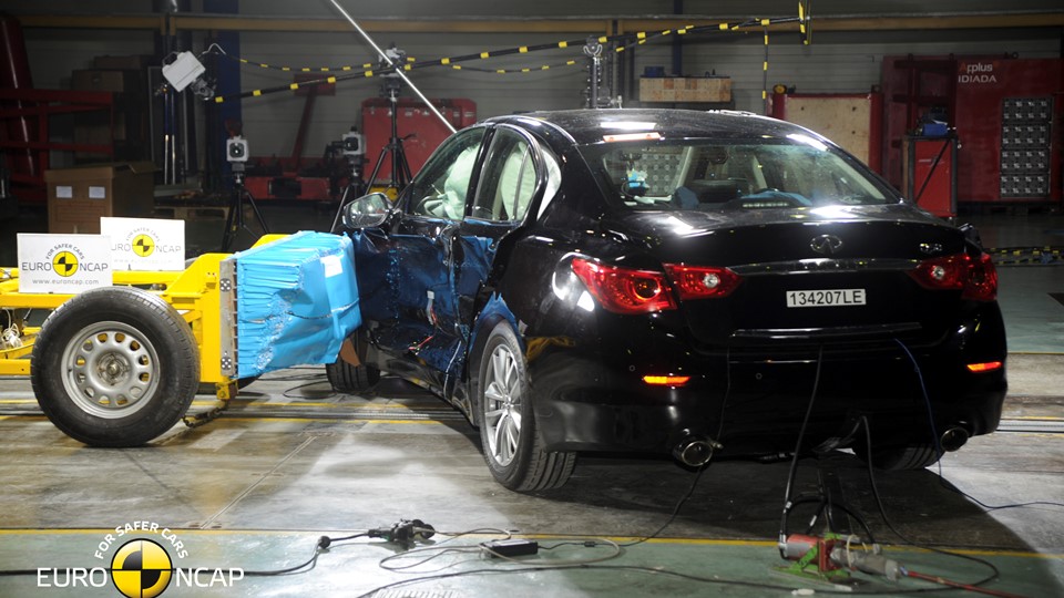 Infiniti Q50 - Side crash test 2013 - after crash