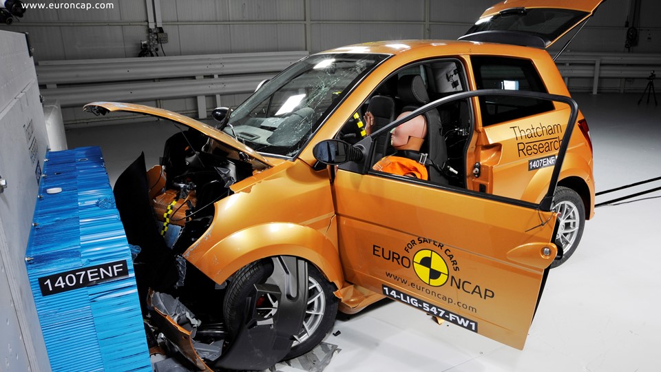 Ligier IXO JS LINE 4 places - Frontal crash test 2014 - after crash