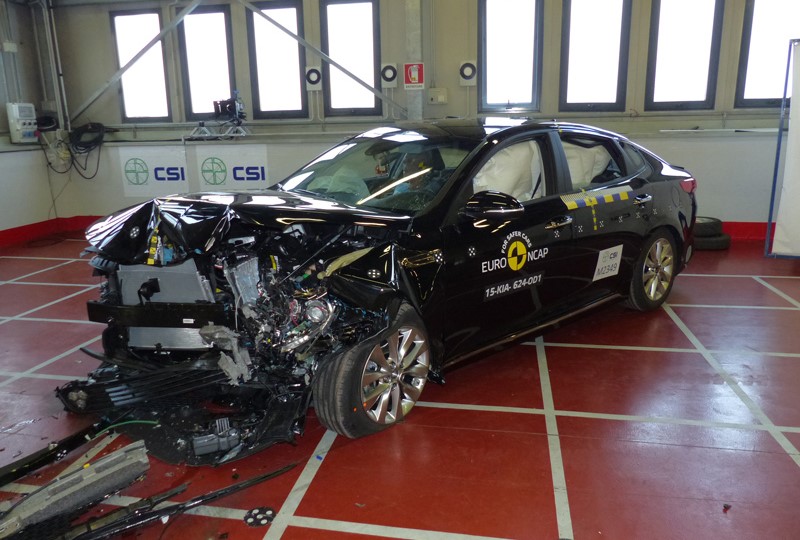 Kia Optima- Frontal Offset Impact test 2015 - after crash