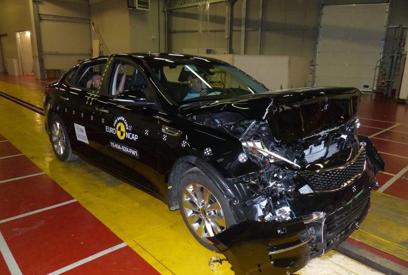Kia Optima- Frontal Full Width test 2015 - after crash