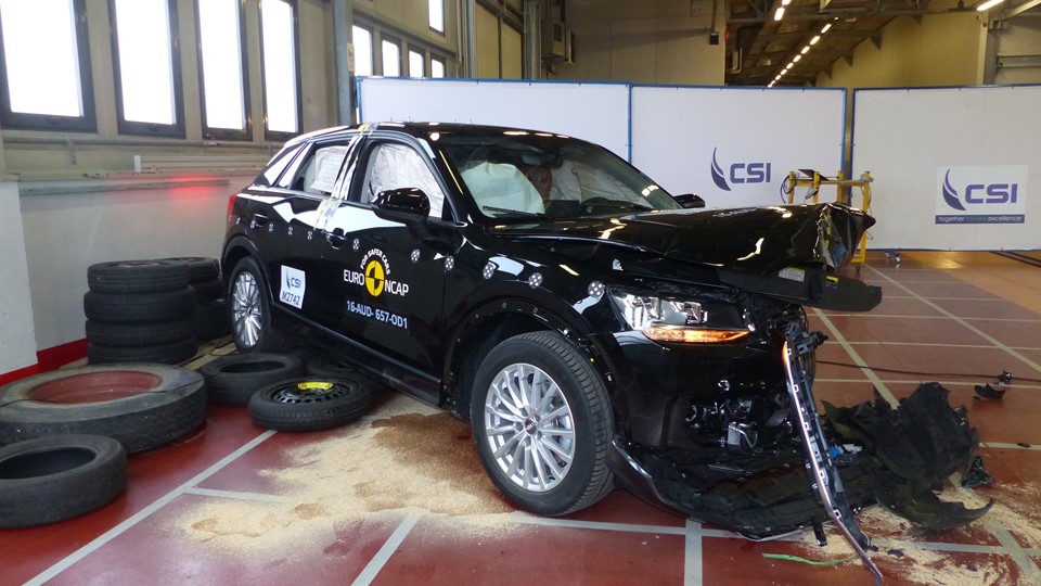 Audi Q2 - Frontal Offset Impact test 2016 - after crash