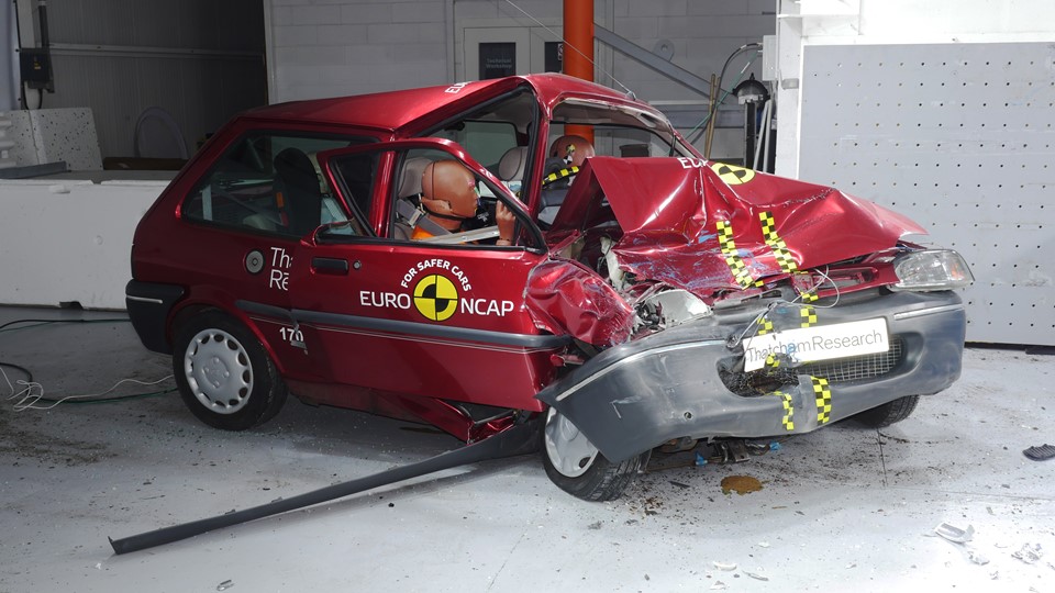 Rover 100 20th anniversary crash test - after crash