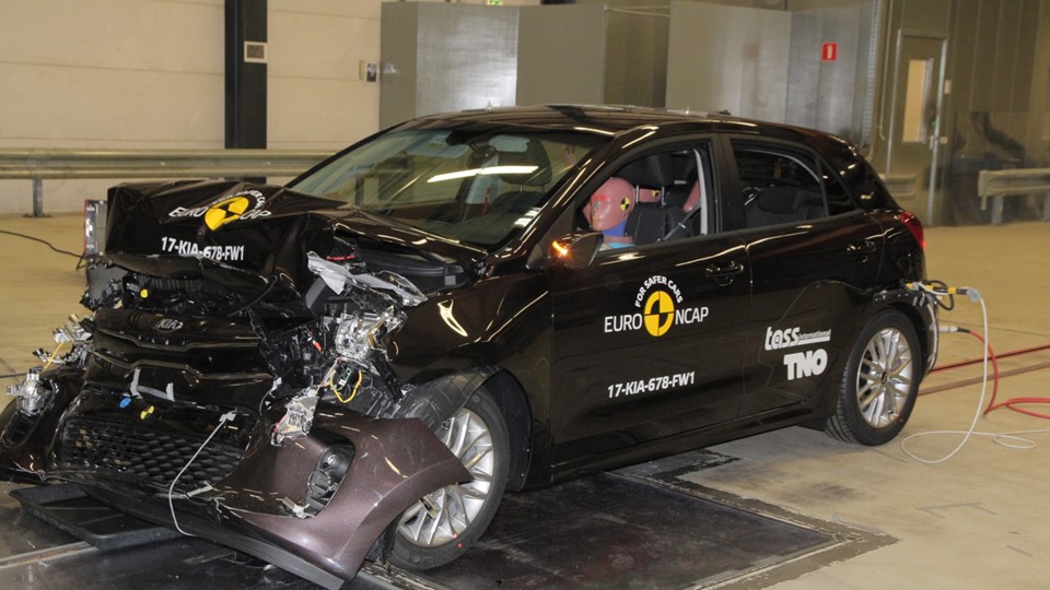 Kia Rio- Frontal Full Width test 2017 - after crash