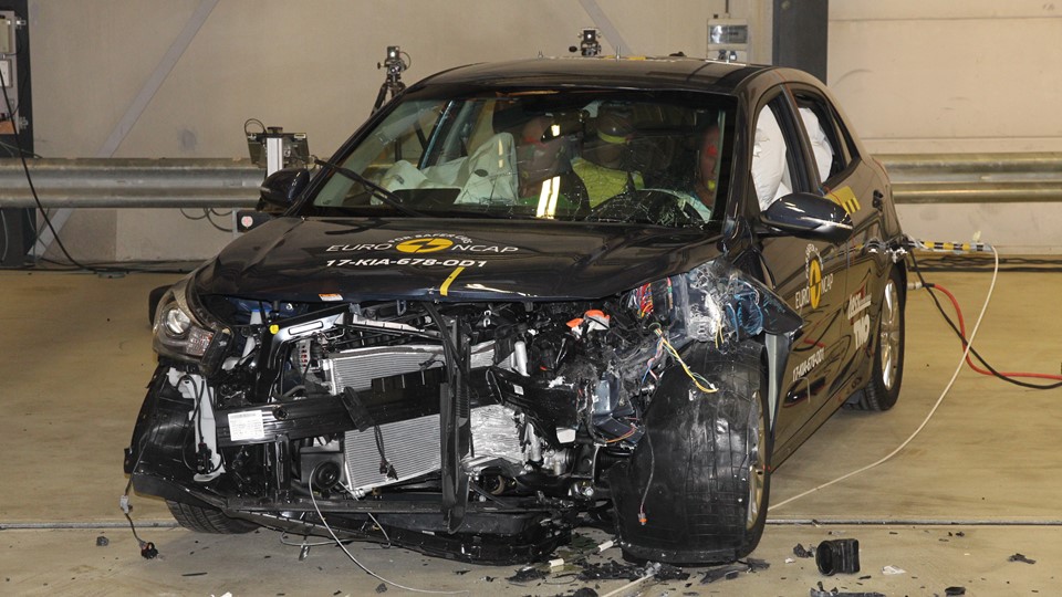 Kia Rio- Frontal Offset Impact test 2017 - after crash