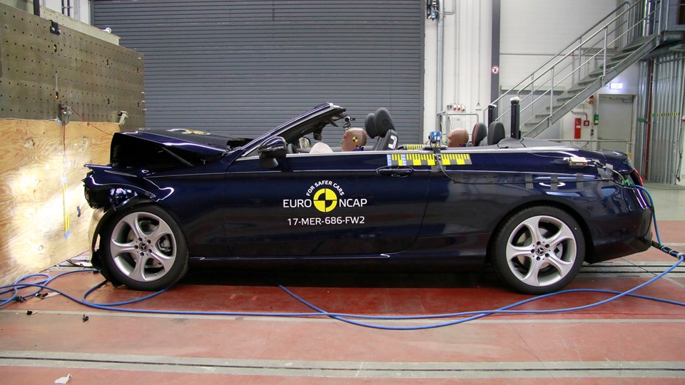 Mercedes-Benz C-Class Cabriolet- Frontal Full Width test 2017 - after crash