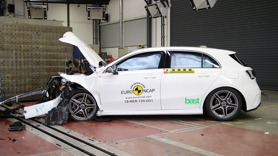 Mercedes-Benz A Class - Frontal Offset Impact test 2018 - after crash