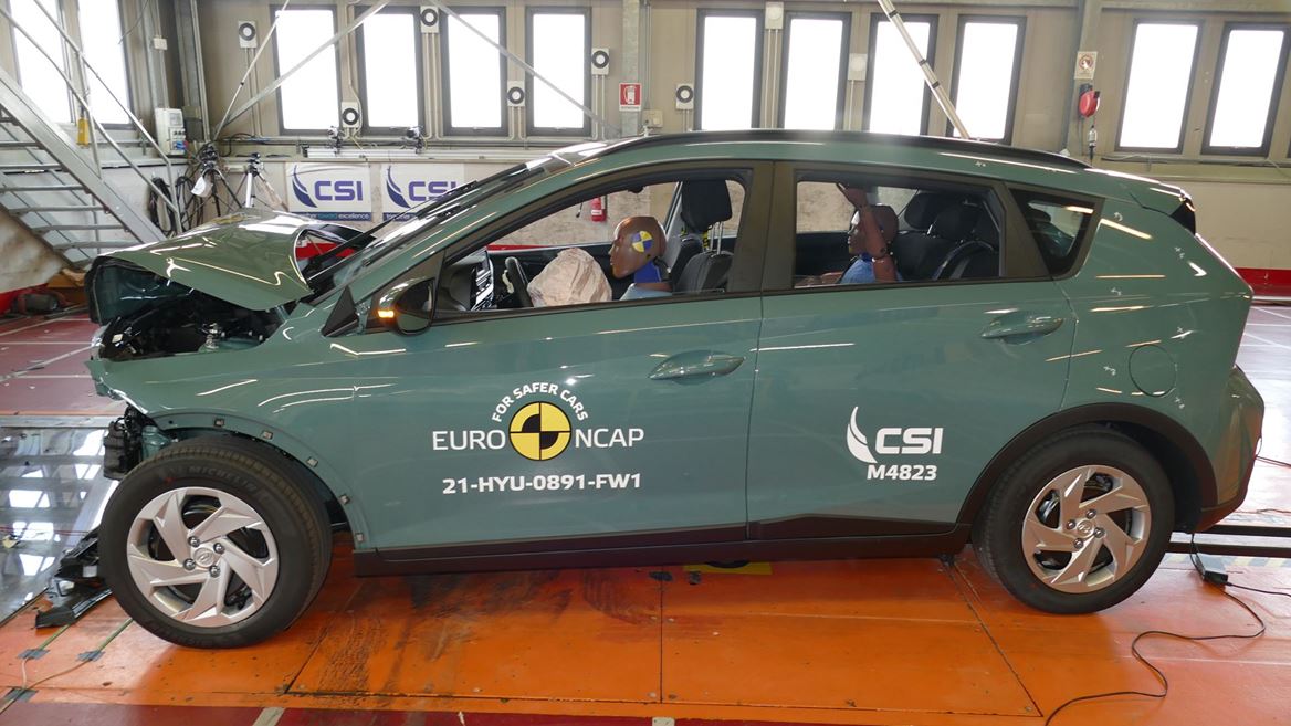 Hyundai BAYON - Full Width Rigid Barrier test 2021 - after crash