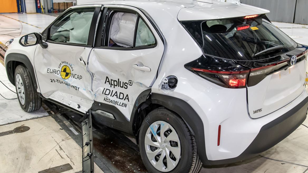 Toyota Yaris Cross - Side Mobile Barrier test 2021 - after crash
