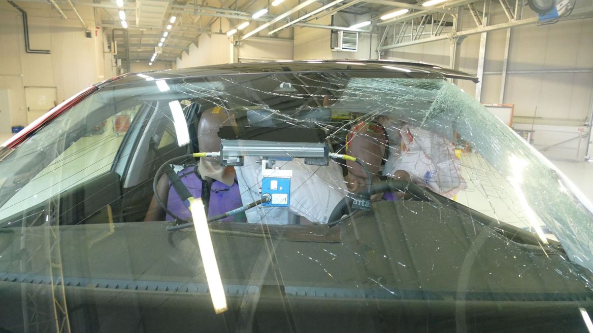 VW Polo - Far-Side impact test 2022 - after crash