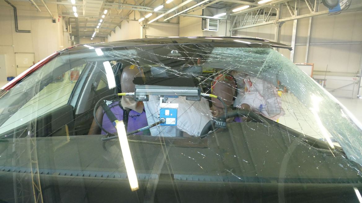 VW Polo - Far-Side impact test 2022 - after crash