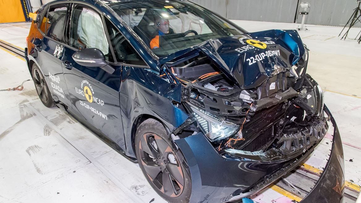 Cupra Born - Full Width Rigid Barrier test 2022 - after crash