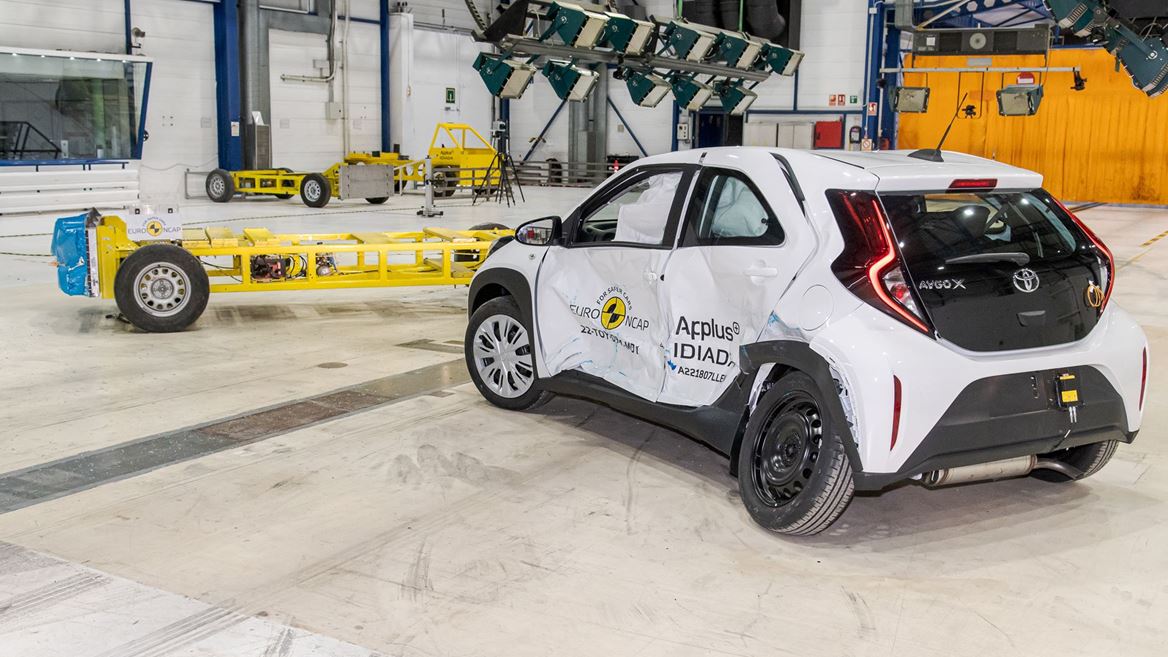 Toyota Aygo X - Side Mobile Barrier test 2022 - after crash