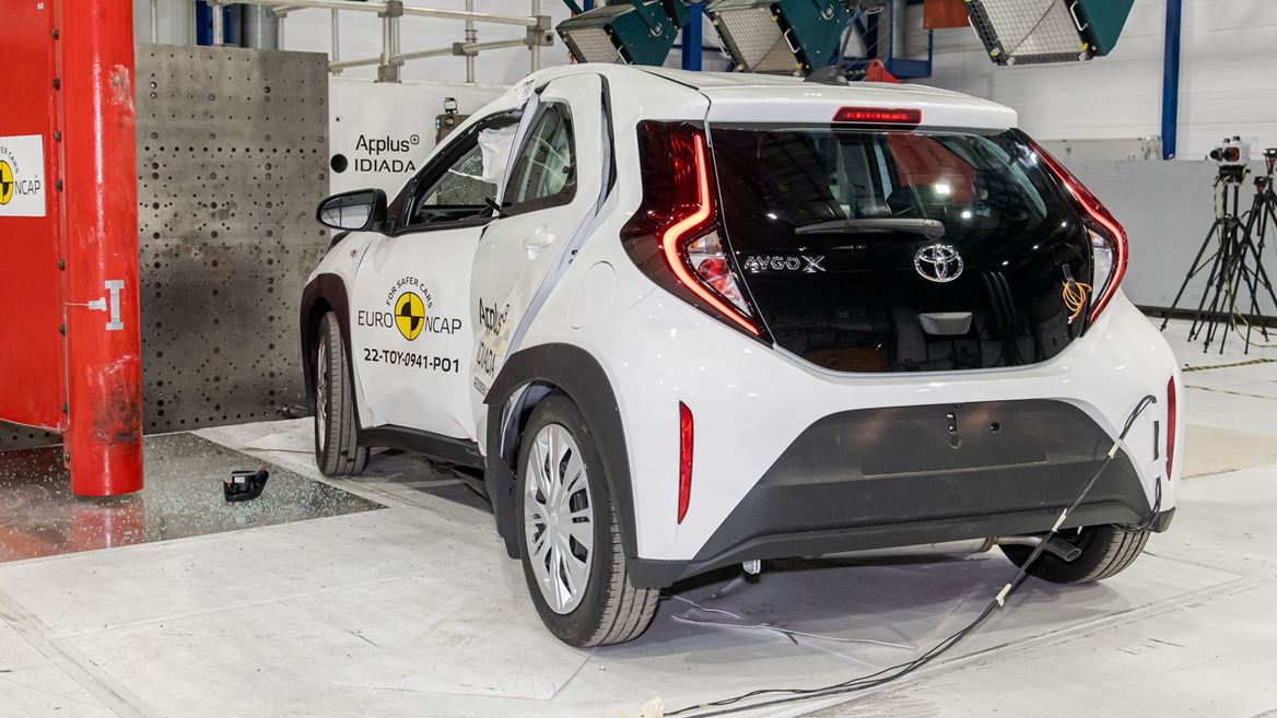 Toyota Aygo X - Side Pole test 2022 - after crash