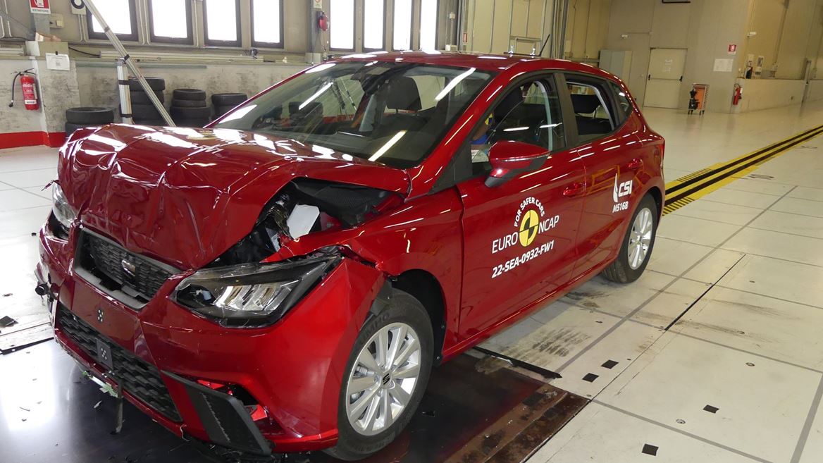 SEAT Ibiza - Full Width Rigid Barrier test 2022 - after crash