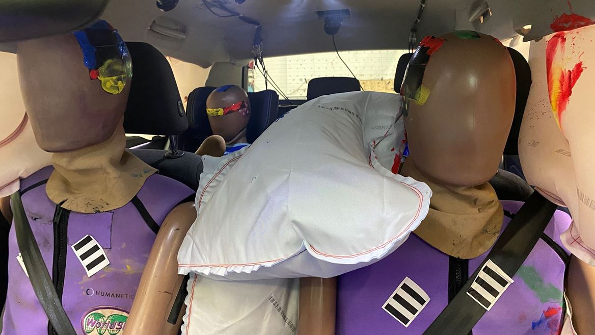 VW Golf - Far-Side impact test 2022 - after crash