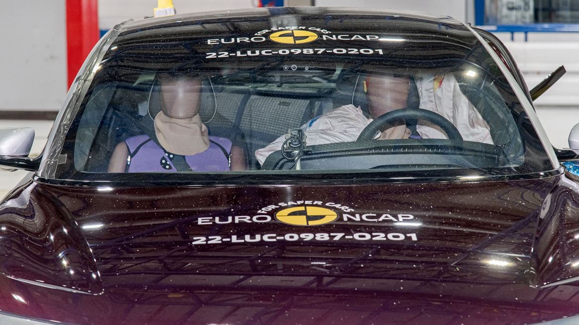 Lucid Air - Far-Side impact test 2022 - after crash