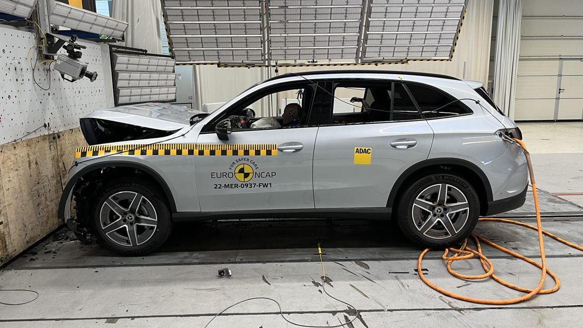 Mercedes-Benz GLC - Full Width Rigid Barrier test 2022 - after crash