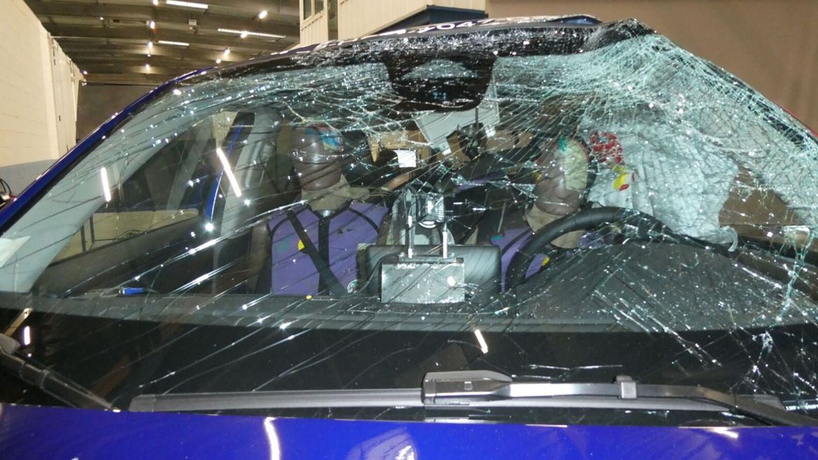 Honda ZR V Far Side impact test 2023 after crash