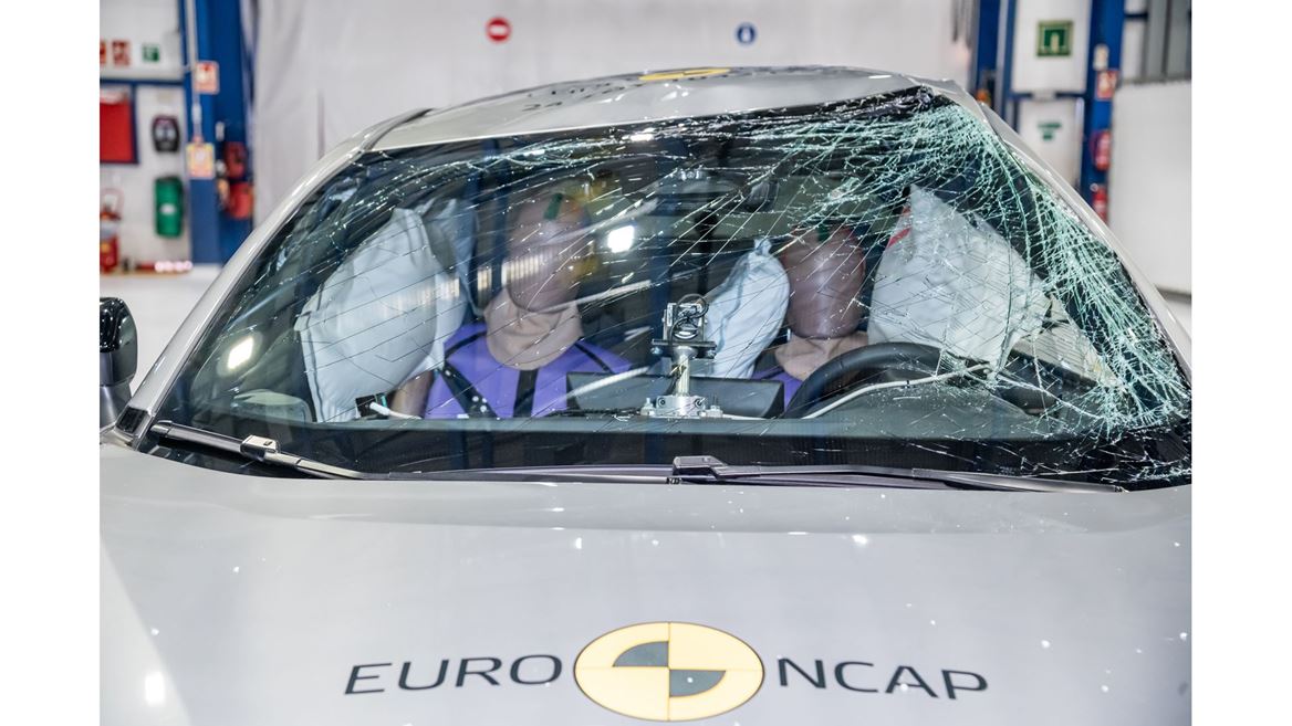 Toyota C HR Far Side impact test 2024 after crash