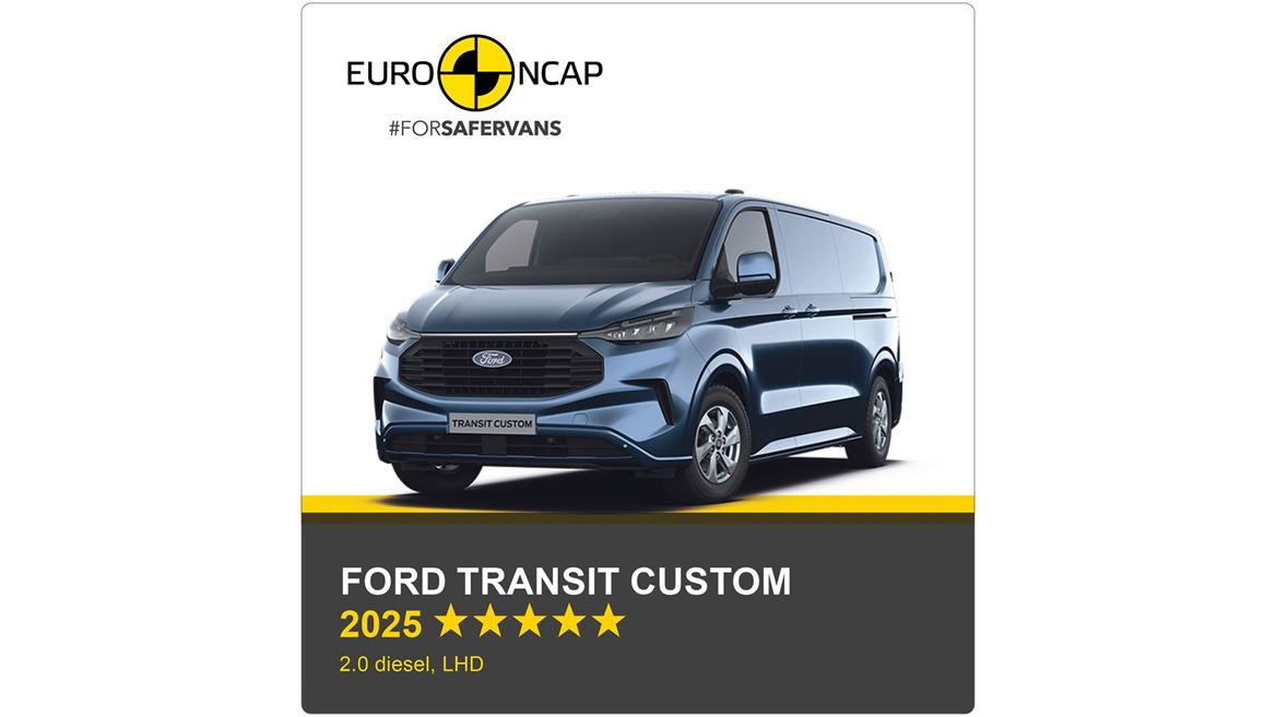 Ford Transit Custom Euro NCAP Commercial Van Safety Results 2025