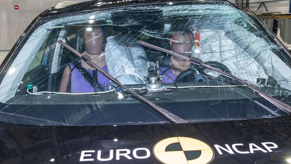 MG HS Far Side impact test 2024 after crash