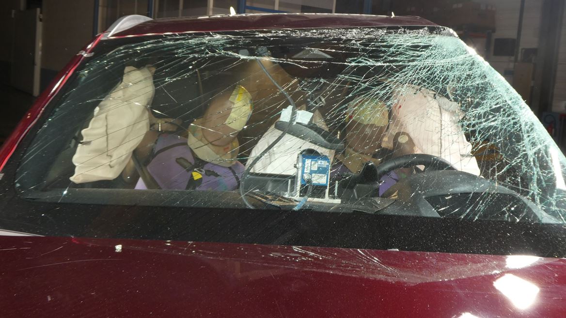 MAZDA CX 80 Far Side impact test 2024 after crash