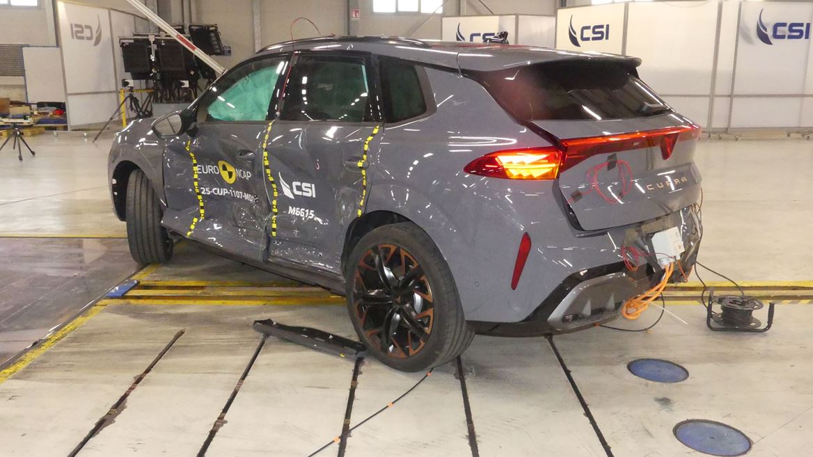Cupra TERRAMAR Side Mobile Barrier test 2025 after crash