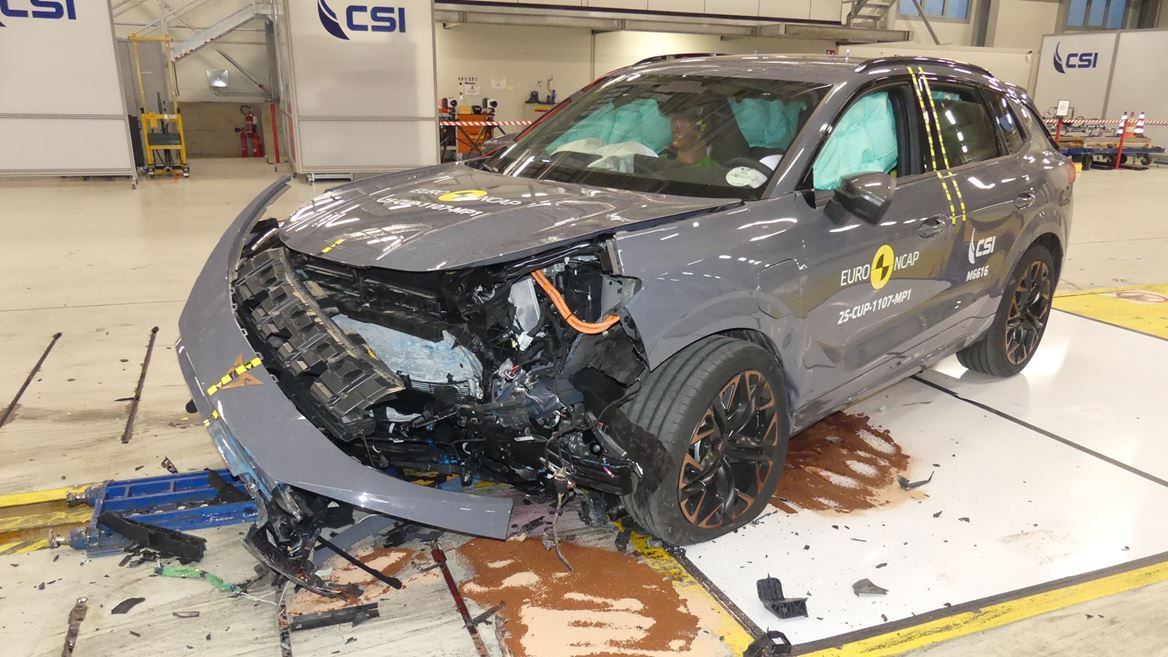 Cupra TERRAMAR Mobile Progressive Deformable Barrier test 2025 after crash
