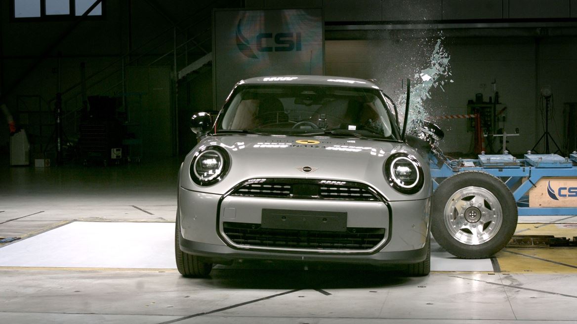 MINI Cooper Side Mobile Barrier test 2025
