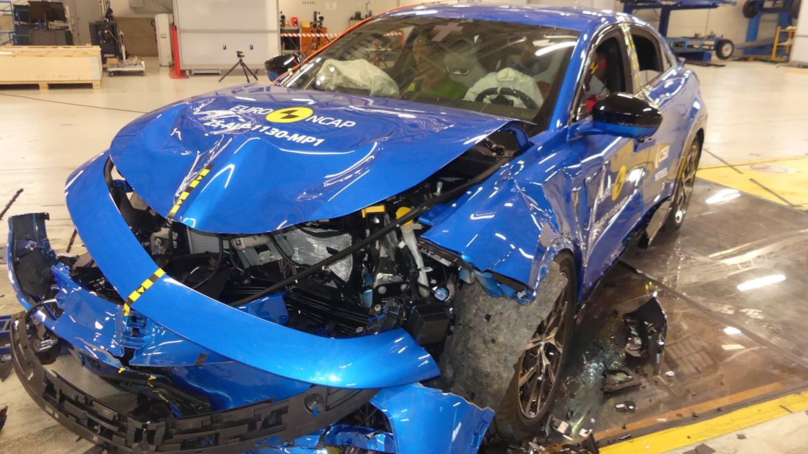 Alpine A390 Mobile Progressive Deformable Barrier test 2025 after crash