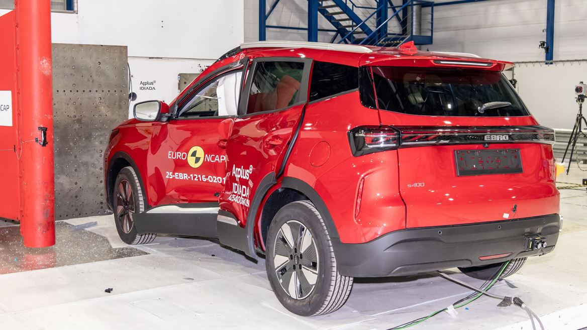 EBRO s400 Side Pole test 2025 after crash