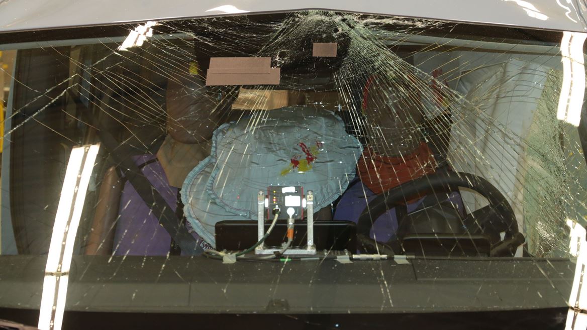 Kia PV5 Passenger Far Side impact test 2025 after crash