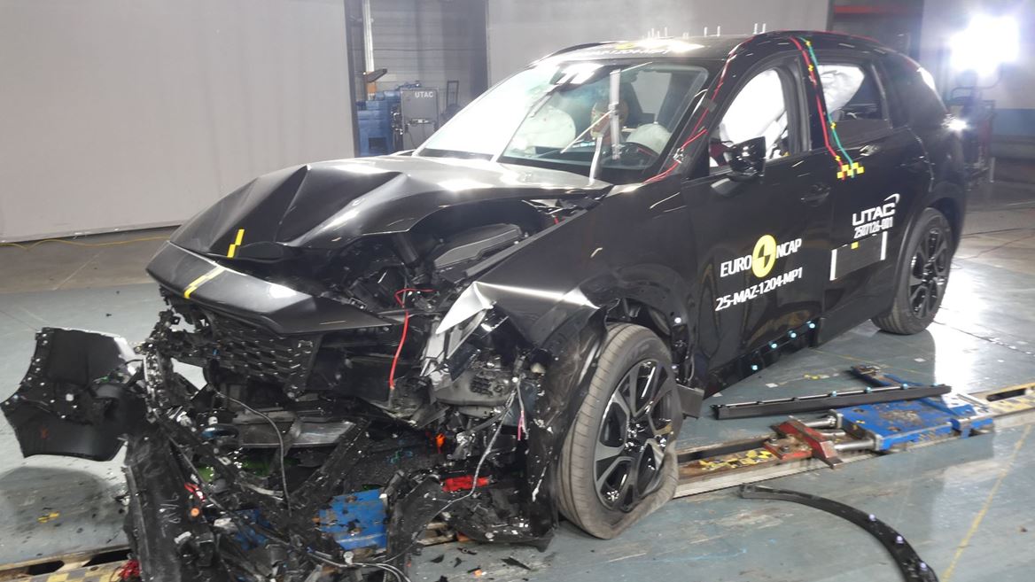 MAZDA CX 5 Mobile Progressive Deformable Barrier test 2025 after crash