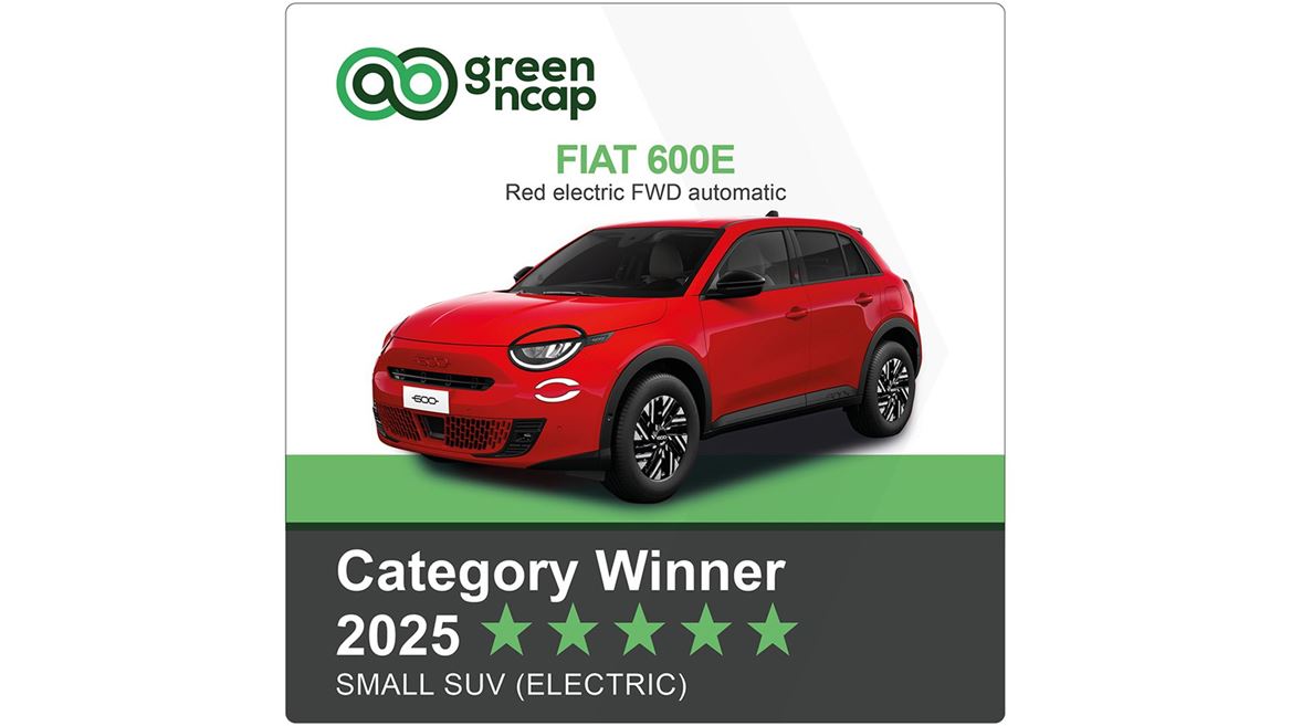FIAT 600e Green NCAP Category Winner 2025 Small SUV Electric