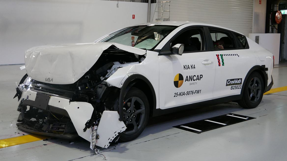 Kia K4 FW test 2025 after crash